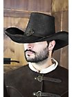 Leather musketeer's hat - Delacroix deluxe
